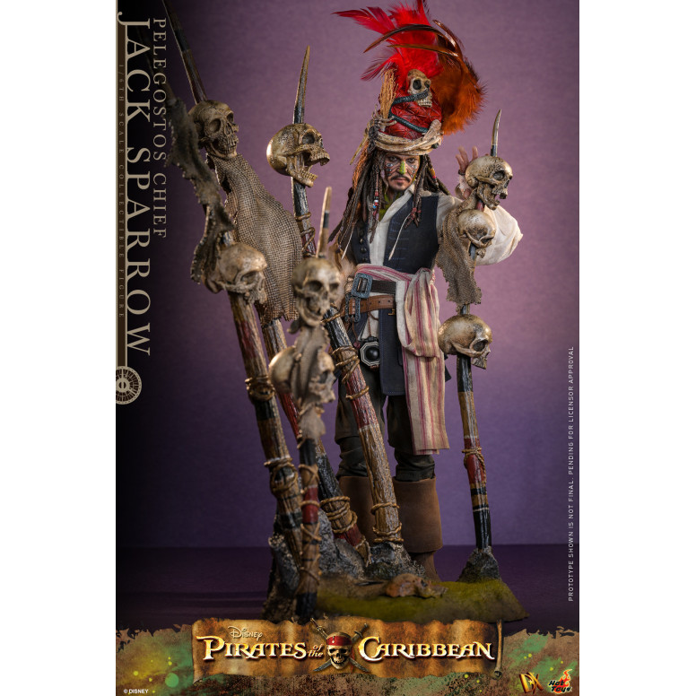 Hot Toys Pirates of the Caribbean - Pelegostos Chief Jack Sparrow MMS 1/6 - Dead Man's Chest