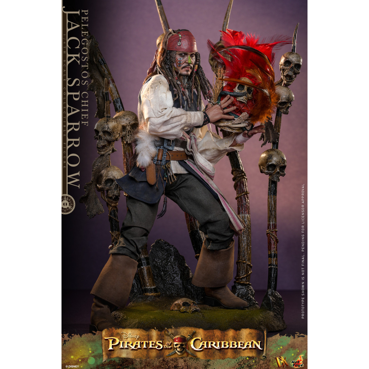 Hot Toys Pirates of the Caribbean - Pelegostos Chief Jack Sparrow MMS 1/6 - Dead Man's Chest