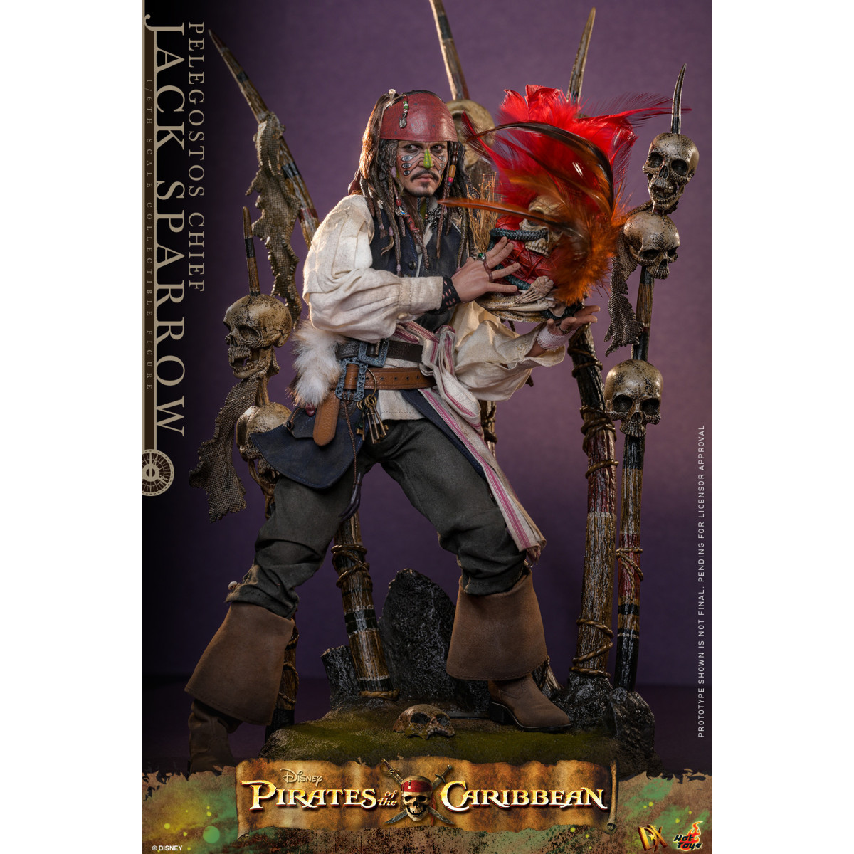 Hot Toys Pirates of the Caribbean - Pelegostos Chief Jack Sparrow MMS 1/6 - Dead Man's Chest