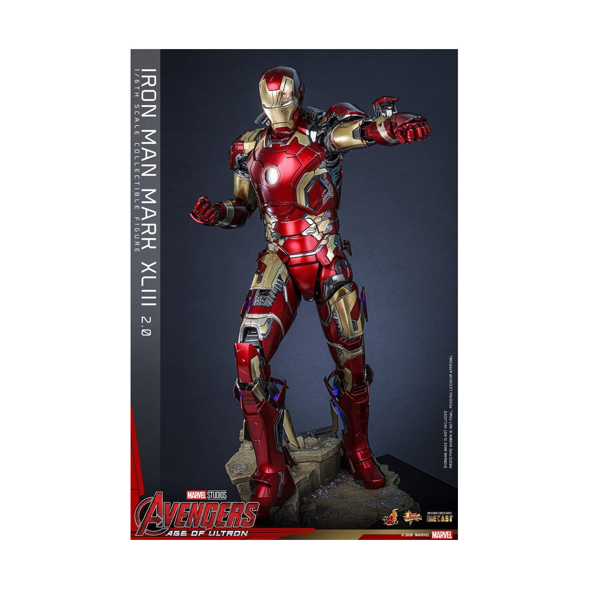 Hot Toys Iron Man Avengers 2 Age of Ultron - Iron Man Mark XLIII (2.0) Die Cast MMS 1/6