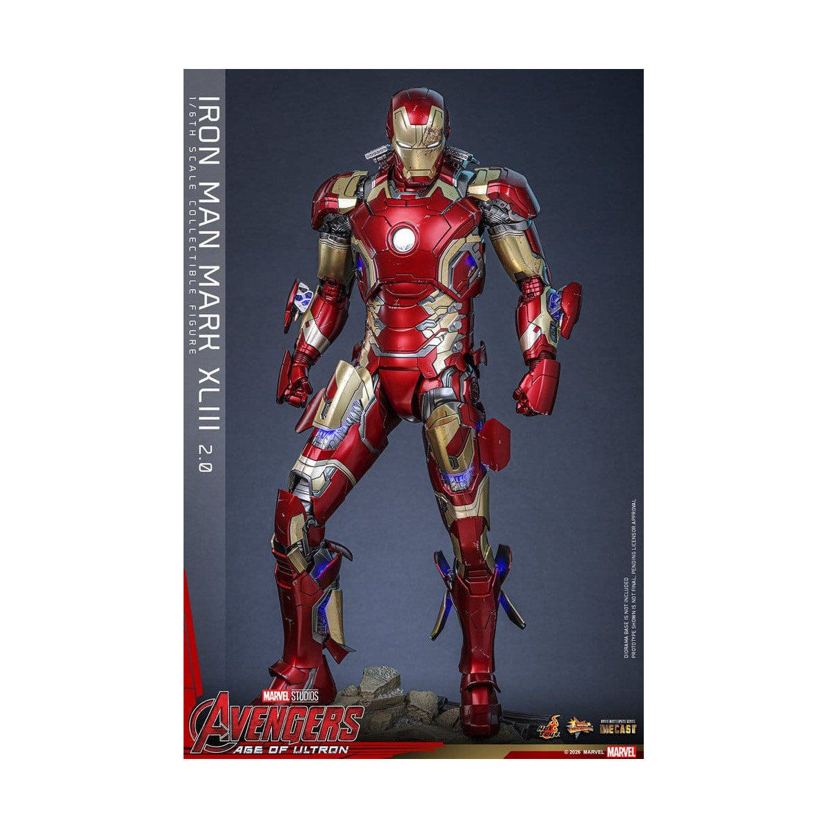 Hot Toys Iron Man Avengers 2 Age of Ultron - Iron Man Mark XLIII (2.0) Die Cast MMS 1/6