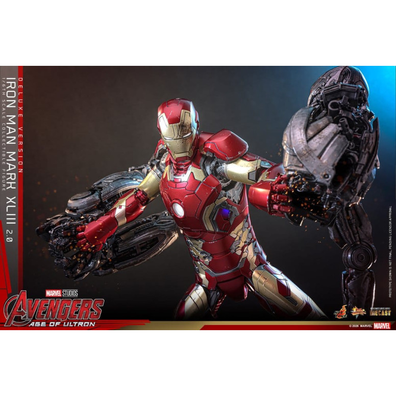 Hot Toys Iron Man Avengers 2 Age of Ultron - Iron Man Mark XLIII (2.0) Deluxe Version Die Cast MMS 1/6