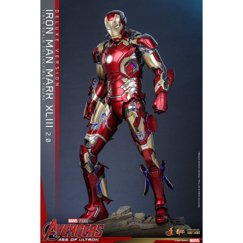 Hot Toys Iron Man Avengers 2 Age of Ultron - Iron Man Mark XLIII (2.0) Deluxe Version Die Cast MMS 1/6