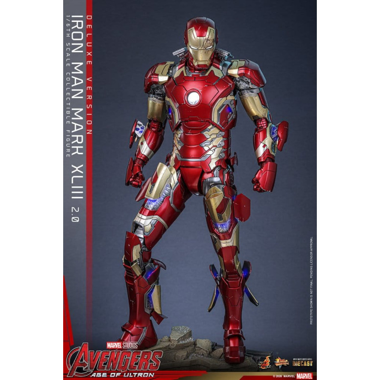 Hot Toys Iron Man Avengers 2 Age of Ultron - Iron Man Mark XLIII (2.0) Deluxe Version Die Cast MMS 1/6