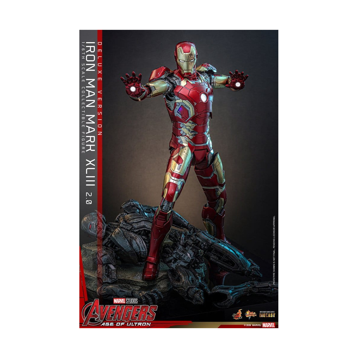Hot Toys Iron Man Avengers 2 Age of Ultron - Iron Man Mark XLIII (2.0) Deluxe Version Die Cast MMS 1/6