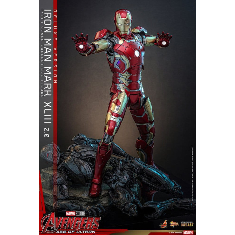 Hot Toys Iron Man Avengers 2 Age of Ultron - Iron Man Mark XLIII (2.0) Deluxe Version Die Cast MMS 1/6