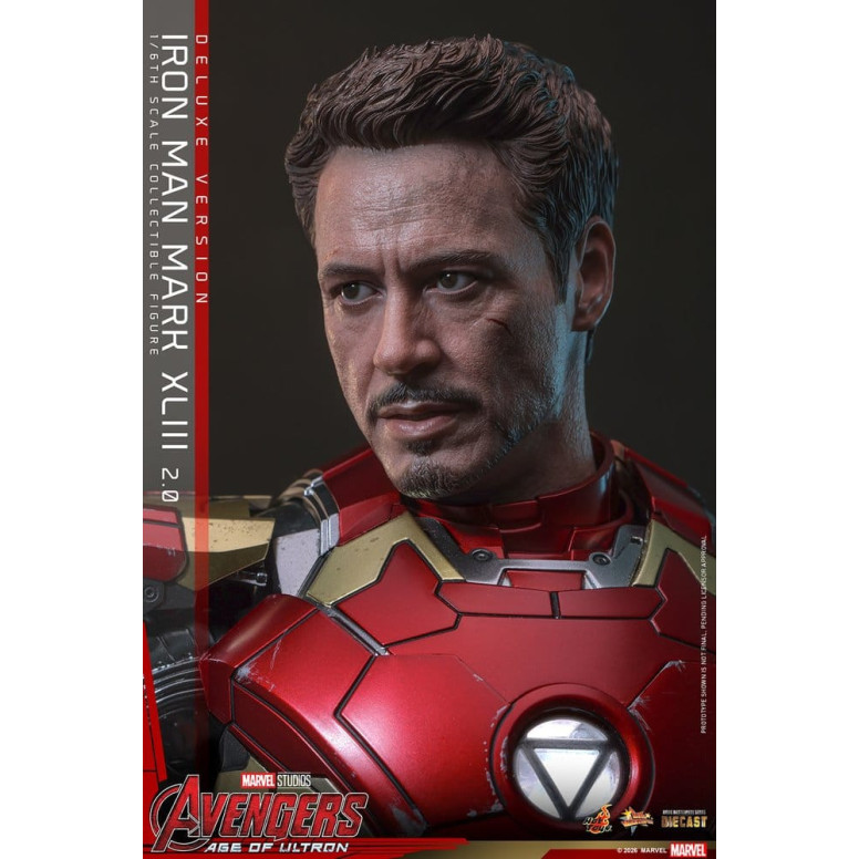 Hot Toys Iron Man Avengers 2 Age of Ultron - Iron Man Mark XLIII (2.0) Deluxe Version Die Cast MMS 1/6
