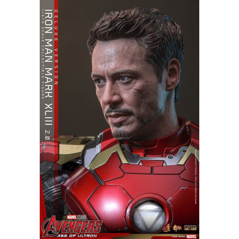 Hot Toys Iron Man Avengers 2 Age of Ultron - Iron Man Mark XLIII (2.0) Deluxe Version Die Cast MMS 1/6