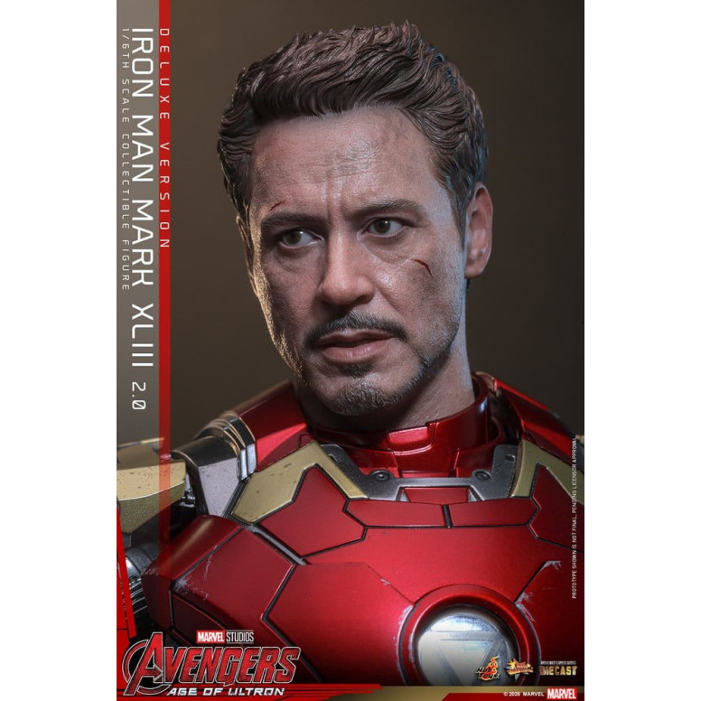 Hot Toys Iron Man Avengers 2 Age of Ultron - Iron Man Mark XLIII (2.0) Deluxe Version Die Cast MMS 1/6