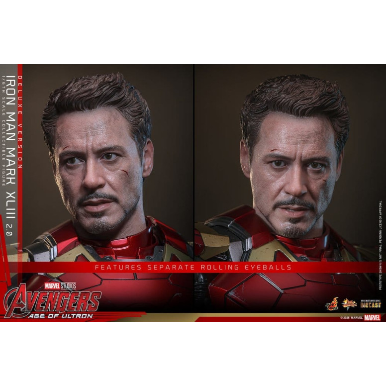 Hot Toys Iron Man Avengers 2 Age of Ultron - Iron Man Mark XLIII (2.0) Deluxe Version Die Cast MMS 1/6