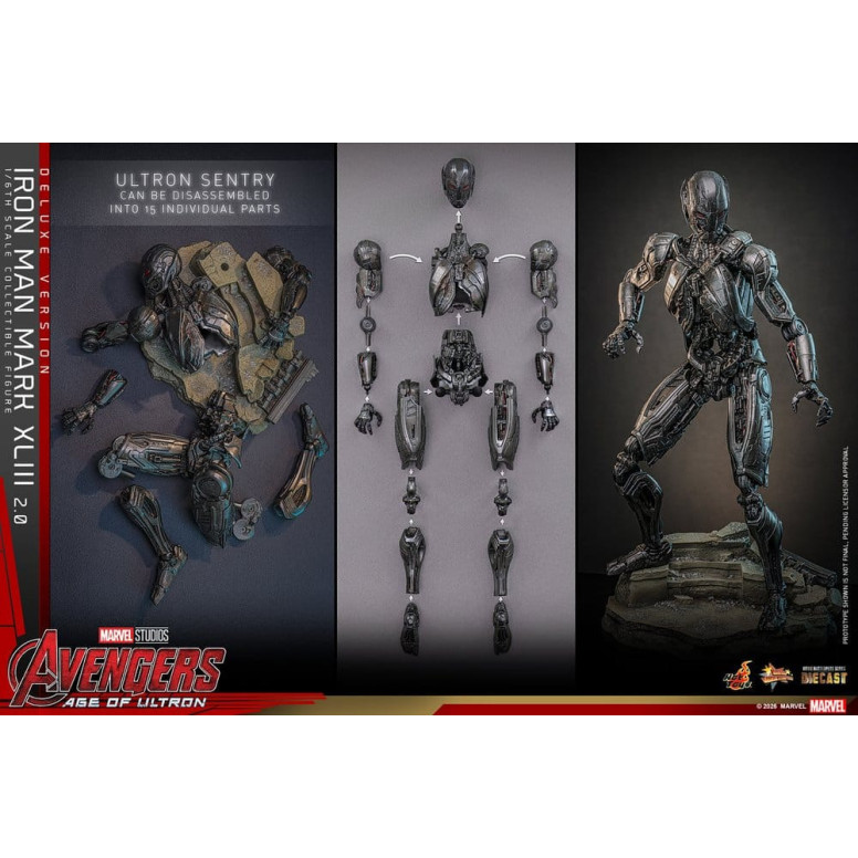Hot Toys Iron Man Avengers 2 Age of Ultron - Iron Man Mark XLIII (2.0) Deluxe Version Die Cast MMS 1/6