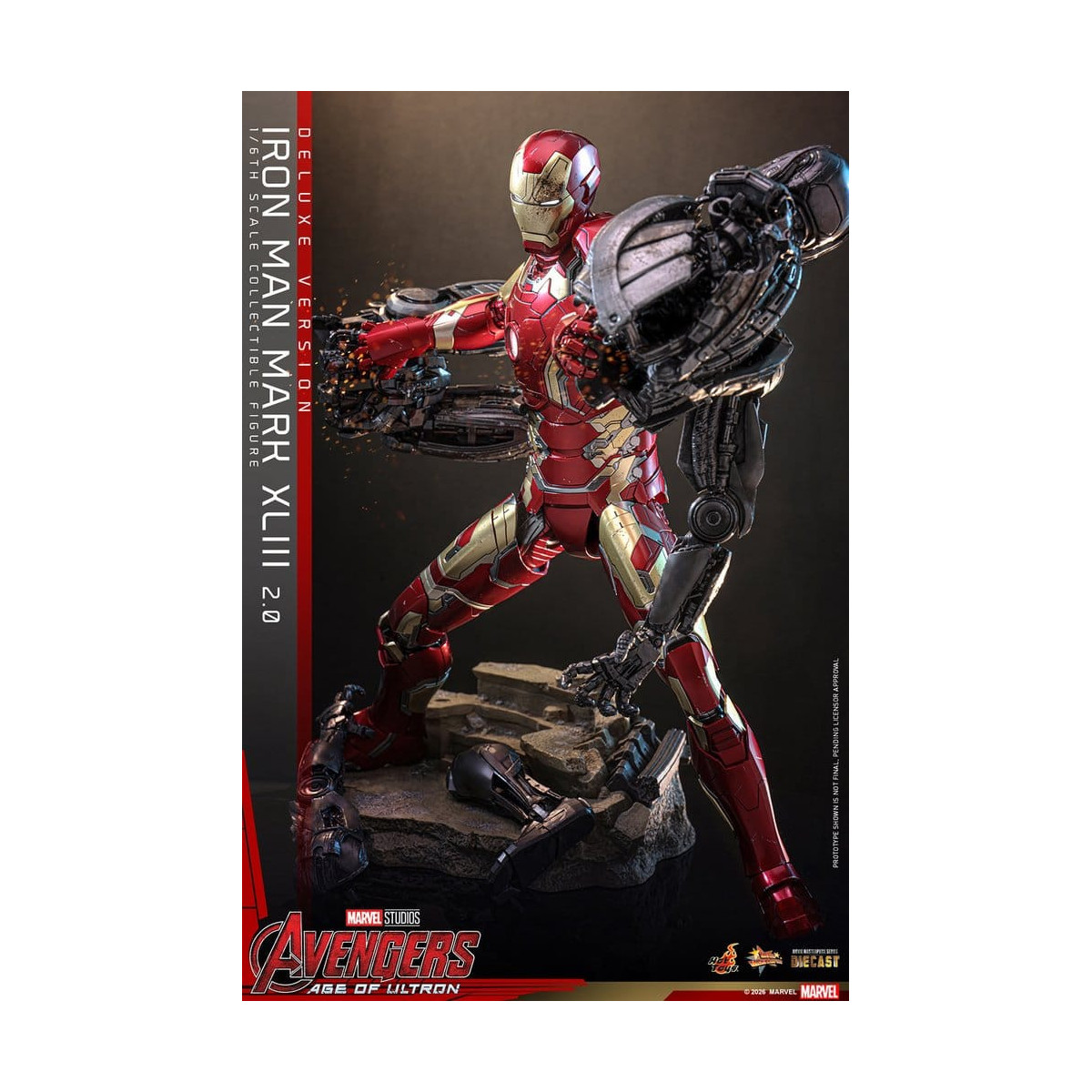 Hot Toys Iron Man Avengers 2 Age of Ultron - Iron Man Mark XLIII (2.0) Deluxe Version Die Cast MMS 1/6