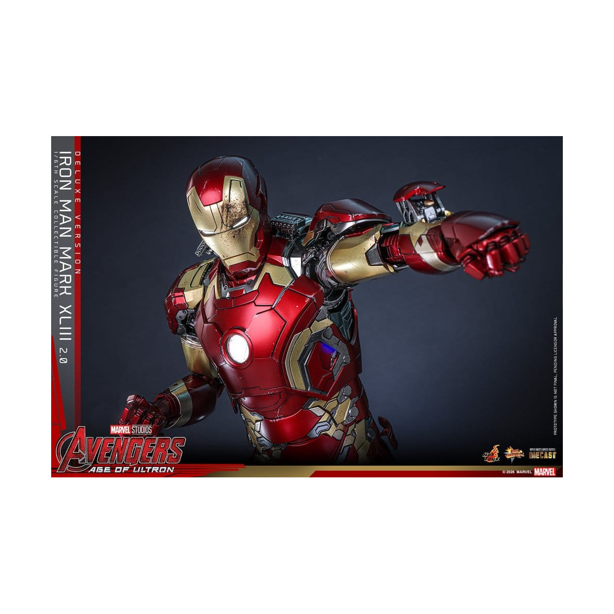 Hot Toys Iron Man Avengers 2 Age of Ultron - Iron Man Mark XLIII (2.0) Deluxe Version Die Cast MMS 1/6