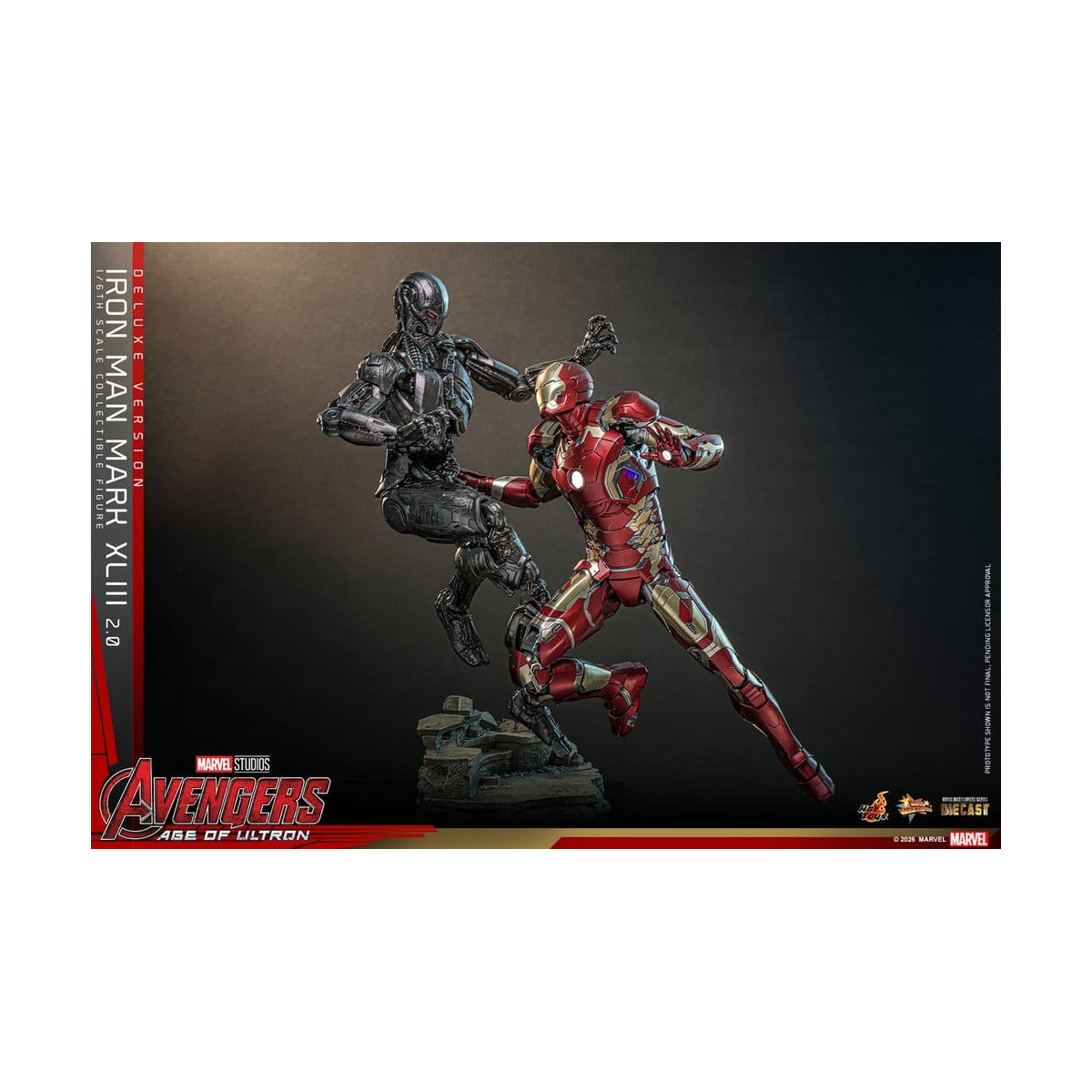 Hot Toys Iron Man Avengers 2 Age of Ultron - Iron Man Mark XLIII (2.0) Deluxe Version Die Cast MMS 1/6