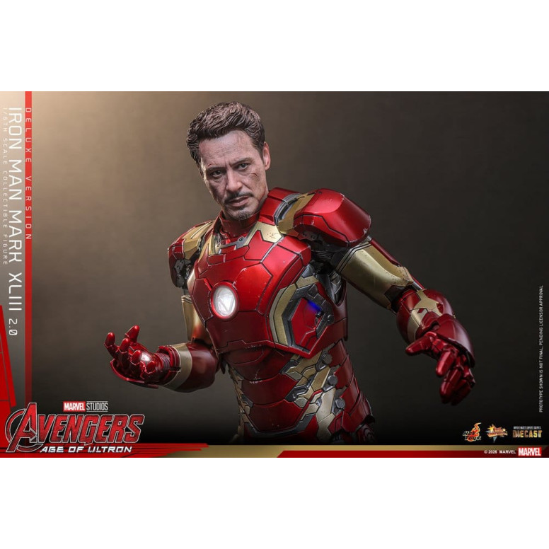 Hot Toys Iron Man Avengers 2 Age of Ultron - Iron Man Mark XLIII (2.0) Deluxe Version Die Cast MMS 1/6