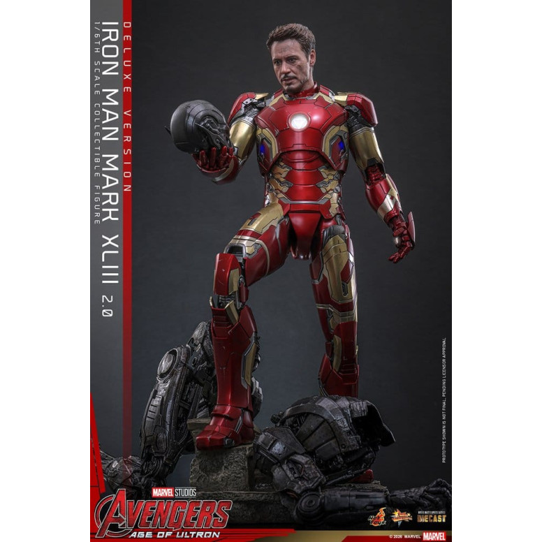 Hot Toys Iron Man Avengers 2 Age of Ultron - Iron Man Mark XLIII (2.0) Deluxe Version Die Cast MMS 1/6