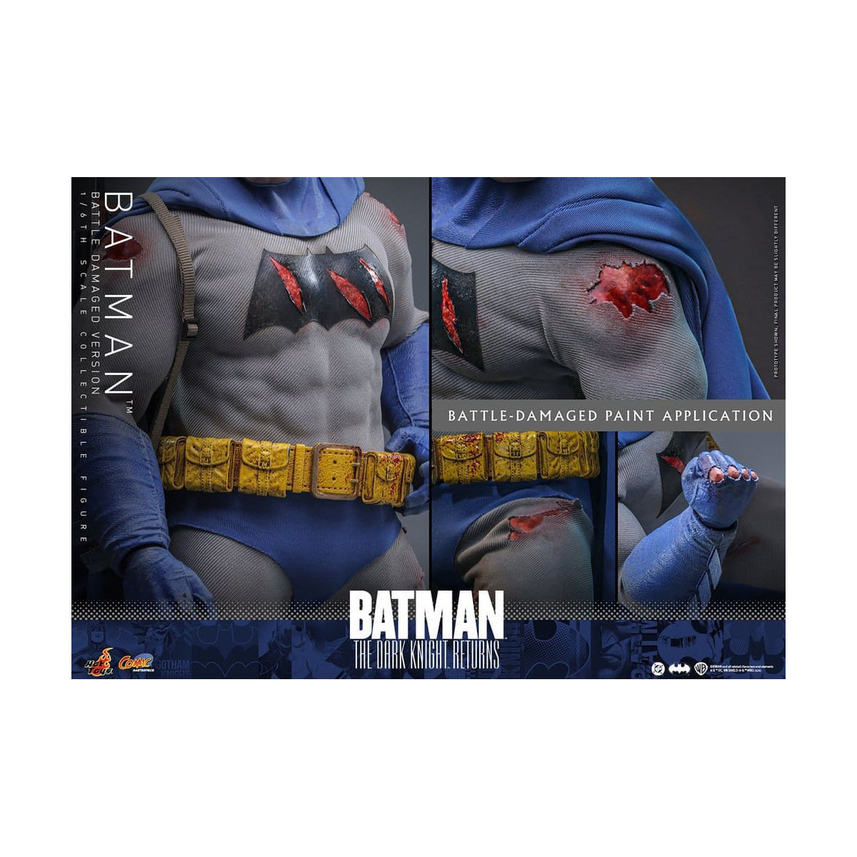 Hot Toys - BATMAN - Batman: The Dark Knight Returns (Battle Damaged Version) Comic Masterpiece 1/6