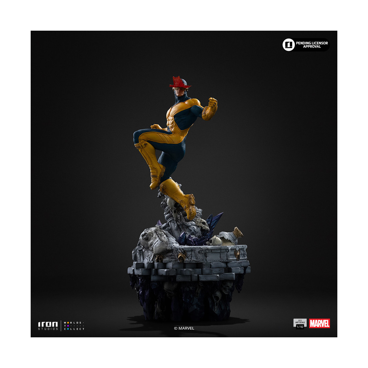 Iron Studios Marvel - Cyclop Deluxe Art Scale 1/10 - Infinity Gauntlet Diorama