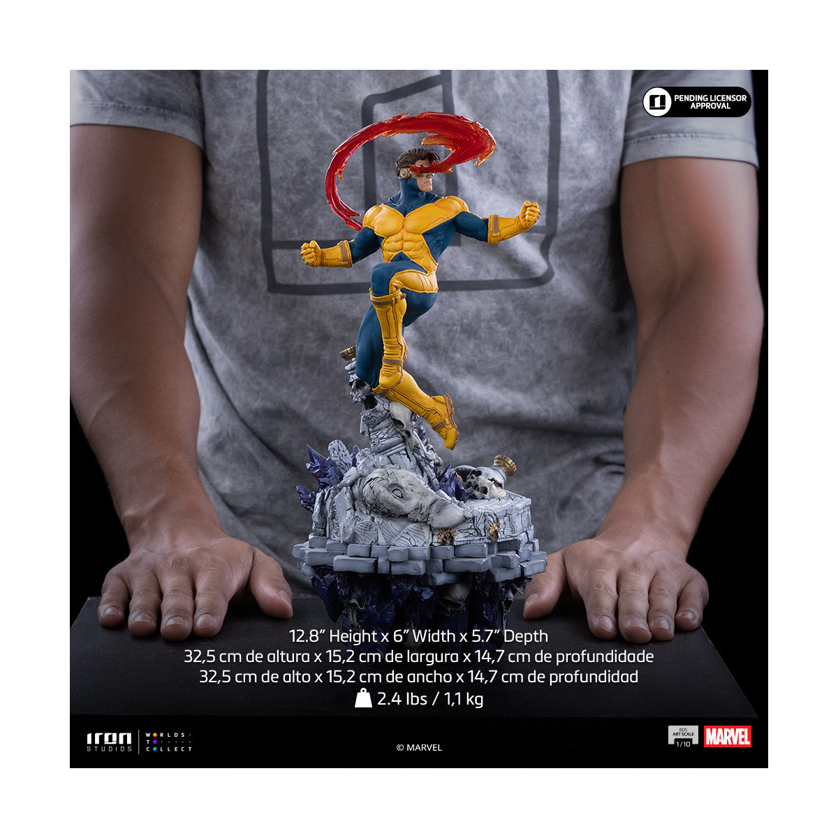 Iron Studios Marvel - Cyclop Deluxe Art Scale 1/10 - Infinity Gauntlet Diorama