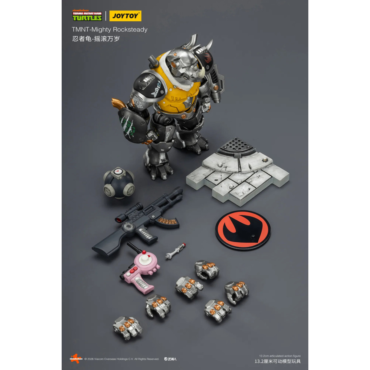 JoyToy TMNT - Mighty Rocksteady - Teenage Mutant Ninja Turtles 1/18