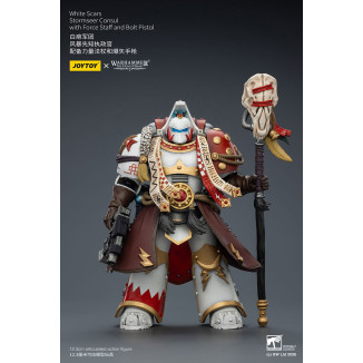 JoyToy Space Marines - White Scars - Stormseer Consul with Force Staff and Bolt Pistol 1/18 - The Horus Heresy