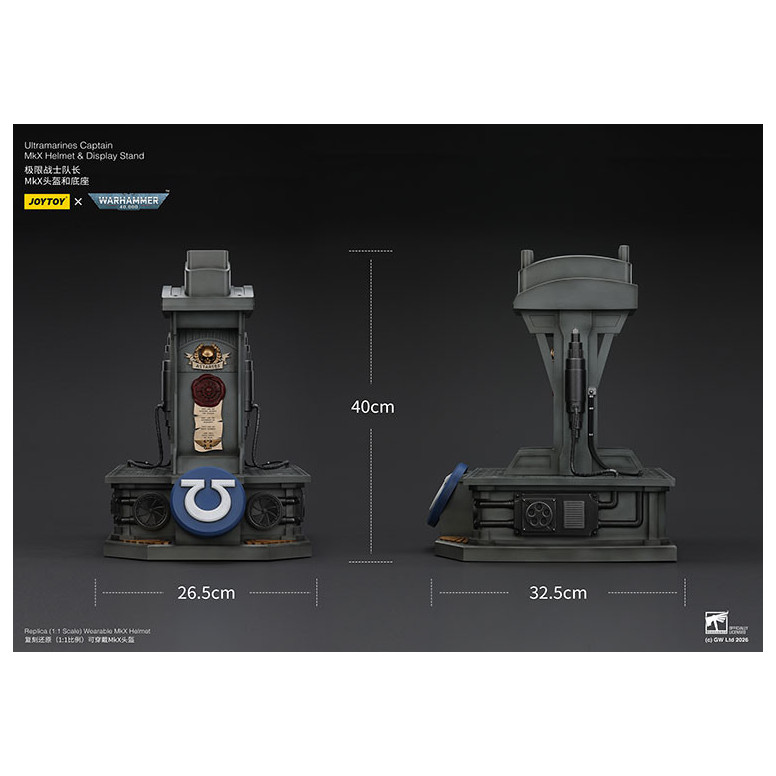 JoyToy - Ultramarines Captain MkX Helmet & Display Stand 1/1