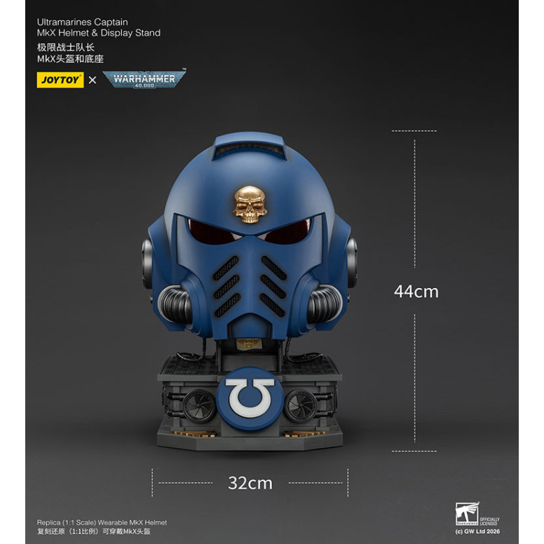 JoyToy - Ultramarines Captain MkX Helmet & Display Stand 1/1