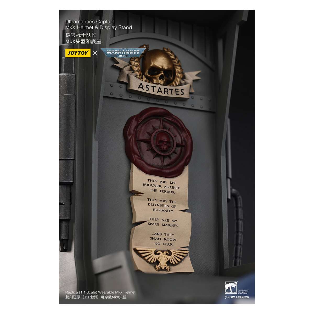 JoyToy - Ultramarines Captain MkX Helmet & Display Stand 1/1