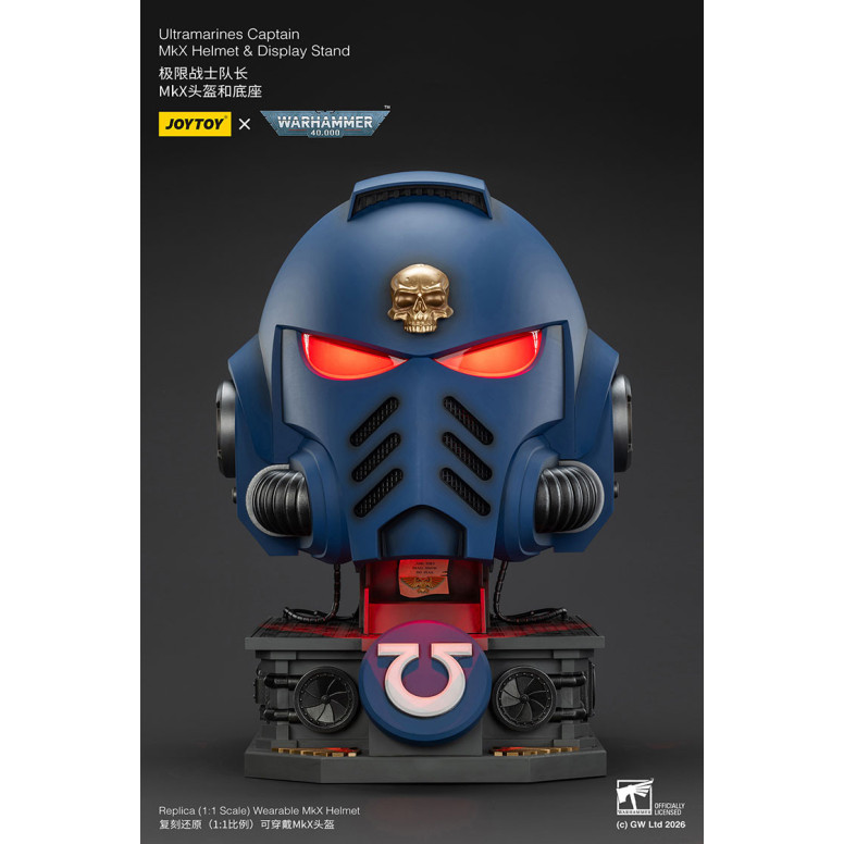 JoyToy - Ultramarines Captain MkX Helmet & Display Stand 1/1