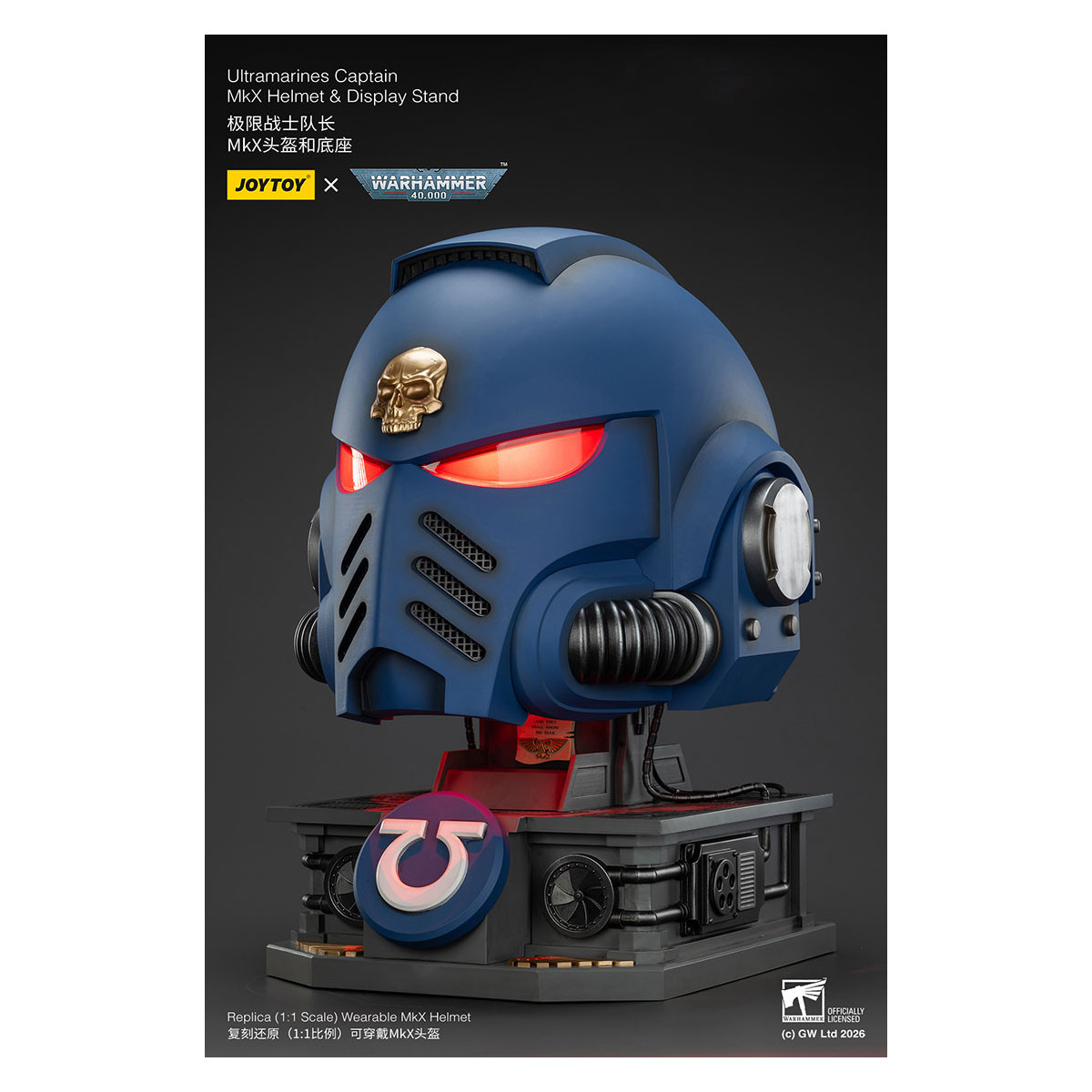 JoyToy - Ultramarines Captain MkX Helmet & Display Stand 1/1