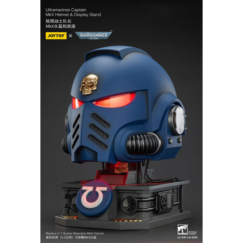 JoyToy - Ultramarines Captain MkX Helmet & Display Stand 1/1