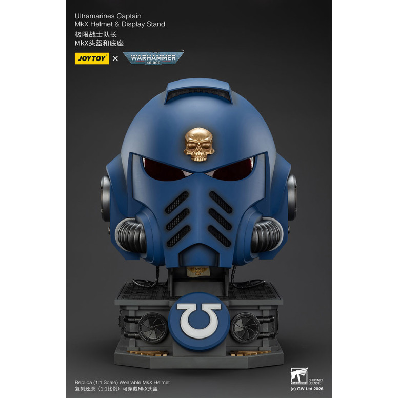 JoyToy - Ultramarines Captain MkX Helmet & Display Stand 1/1