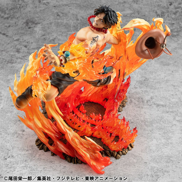 Megahouse One Piece Portrait Of Pirates - P.O.P. NEO-MAXIMUM Portgas D. Ace 15th Anniversary Super Limited Reprint Ver.
