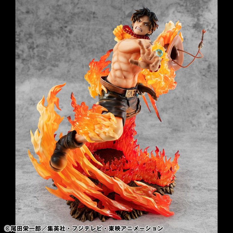 Megahouse One Piece Portrait Of Pirates - P.O.P. NEO-MAXIMUM Portgas D. Ace 15th Anniversary Super Limited Reprint Ver.