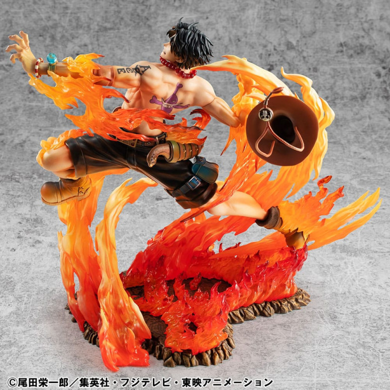 Megahouse One Piece Portrait Of Pirates - P.O.P. NEO-MAXIMUM Portgas D. Ace 15th Anniversary Super Limited Reprint Ver.