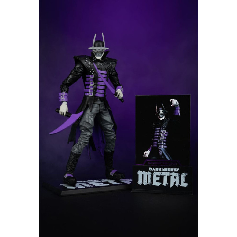 Mc Farlane DC Multiverse - Dark Nights: Metal - The Batman Who Laughs (B&W with accent) Gold Label