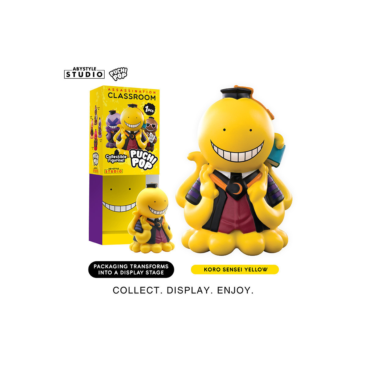 ABYstyle - Assassination Classroom - set of 8 Soft Vinyl Puchipop Koro-sensei figurines