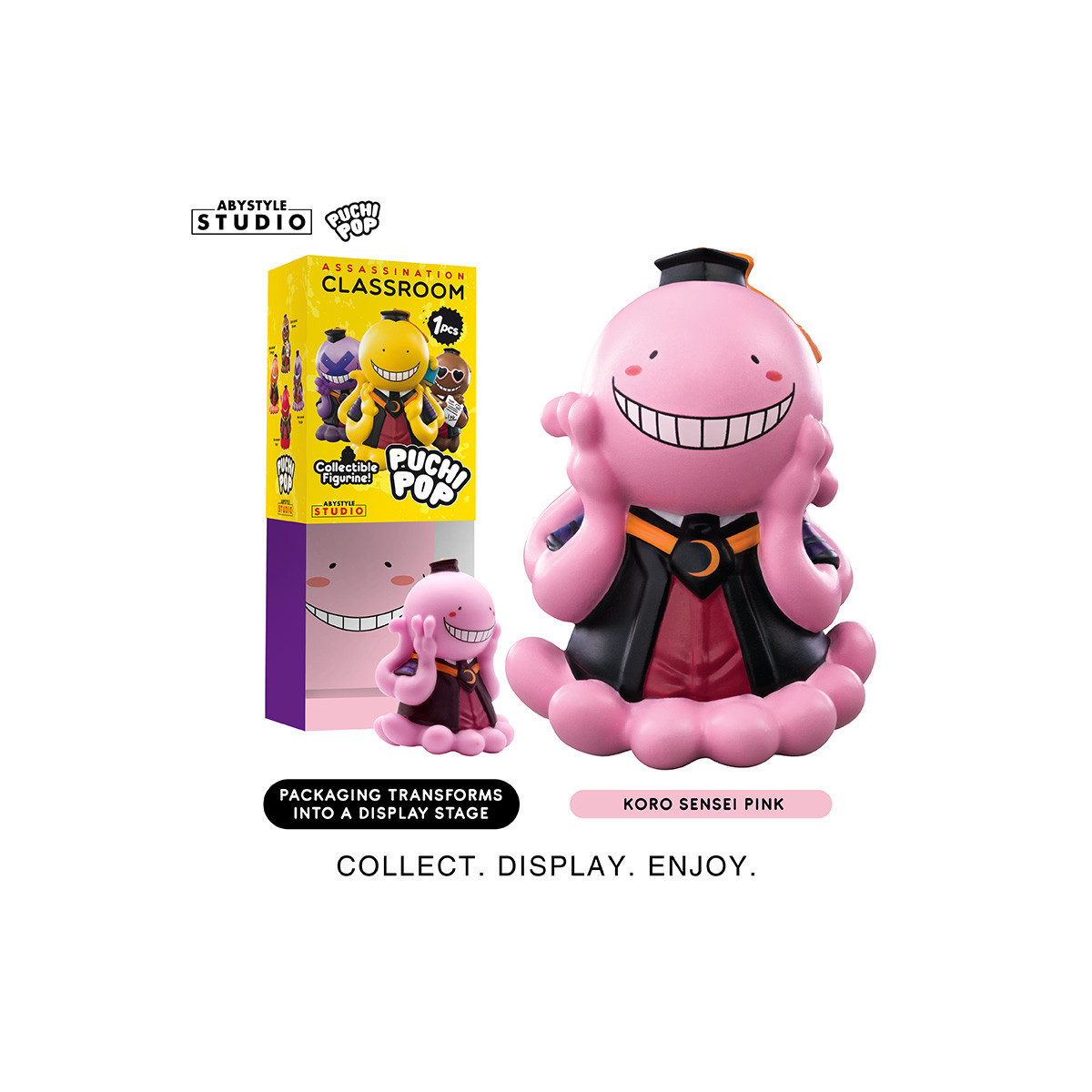 ABYstyle - Assassination Classroom - set of 8 Soft Vinyl Puchipop Koro-sensei figurines