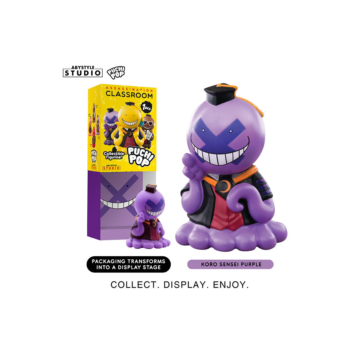 ABYstyle - Assassination Classroom - set of 8 Soft Vinyl Puchipop Koro-sensei figurines