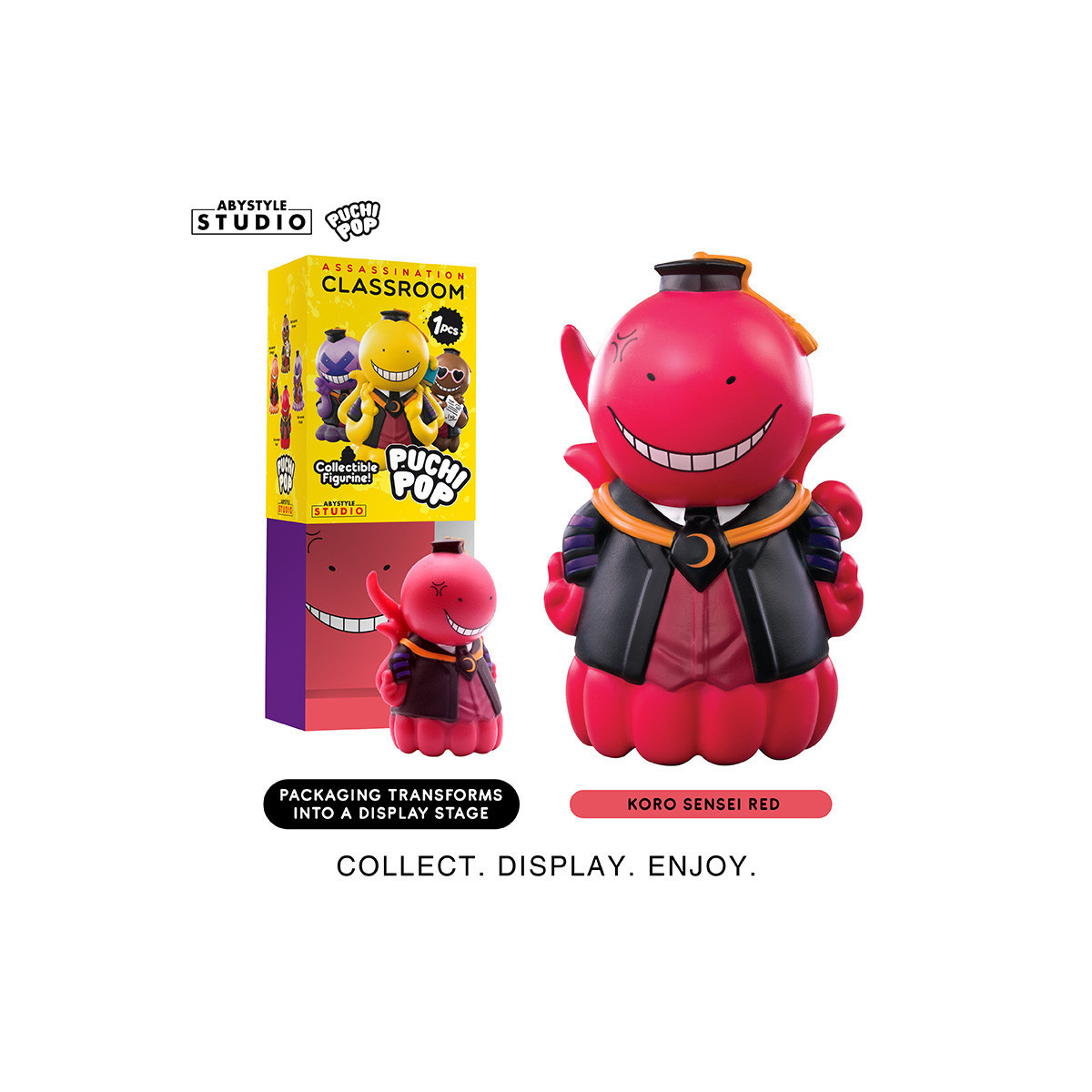 ABYstyle - Assassination Classroom - set of 8 Soft Vinyl Puchipop Koro-sensei figurines