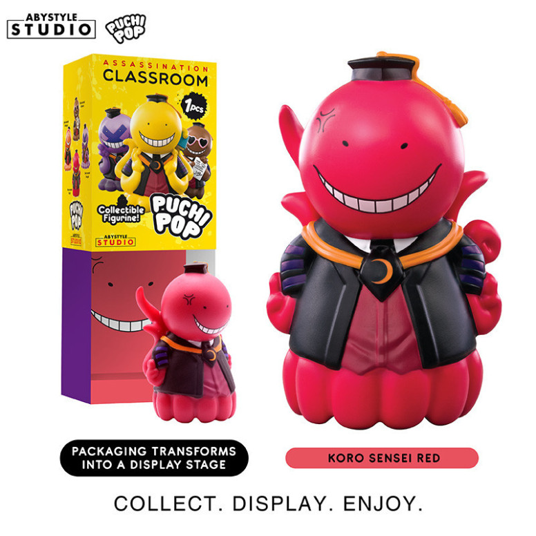 ABYstyle - Assassination Classroom - set of 8 Soft Vinyl Puchipop Koro-sensei figurines