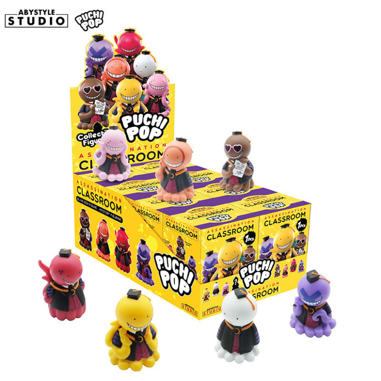 ABYstyle - Assassination Classroom - set of 8 Soft Vinyl Puchipop Koro-sensei figurines