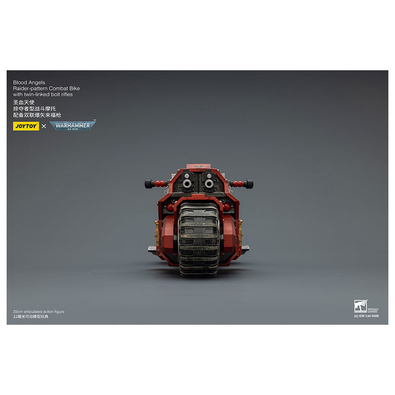 JoyToy Space Marines - Blood Angels Raider-pattern Combat Bike with twin-linked bolt rifles 1/18 - Warhammer 40K