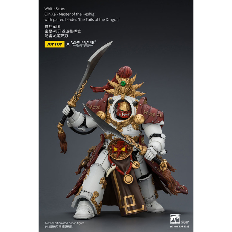 JoyToy Space Marines - White Scars - Qin Xa-Master of the Keshig with paired blades "theTails of the Dragon" 1/18