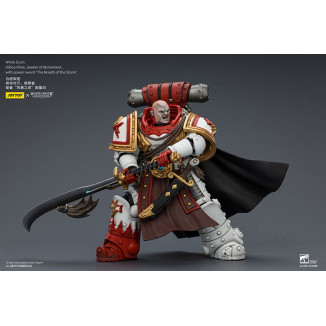 JoyToy Space Marines - White Scars - Hibou Khan,Seeker of Atonement,with power sword "The Breath of the Storm" 1/18