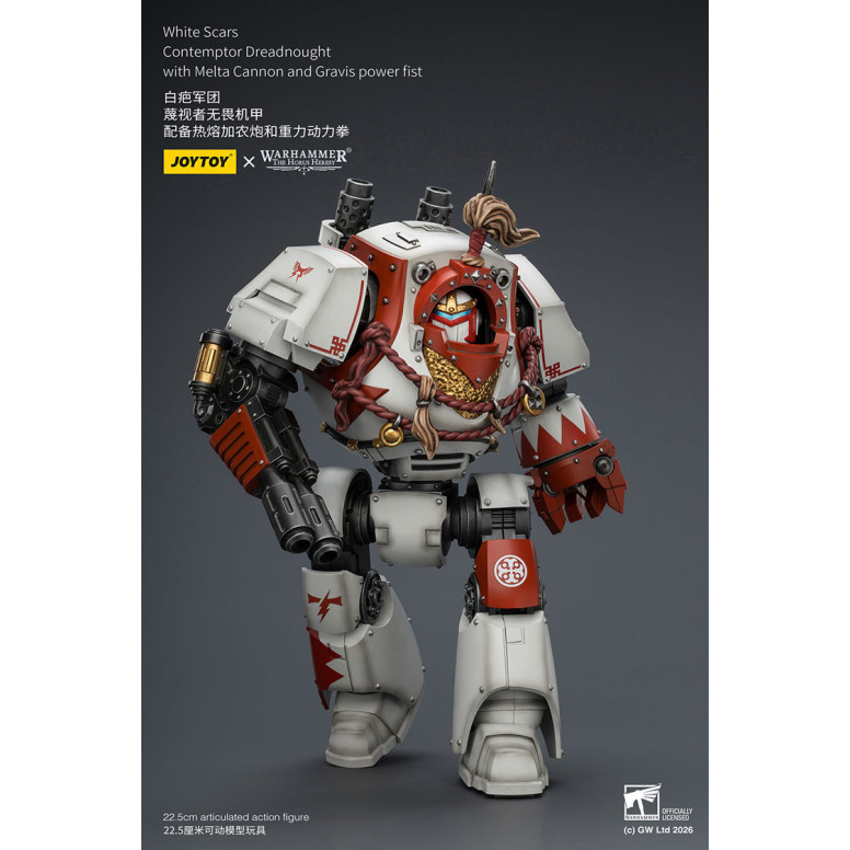 Joytoy - Warhammer - White Scars - Contemptor Dreadnought with Melta Cannon and Gravis power fist - The Horus Heresy