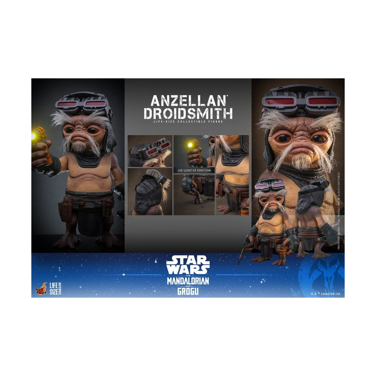 Hot toys Star Wars - Anzellan Droidsmith Life-Size Masterpiece Series - Star Wars: The Mandalorian & Grogu