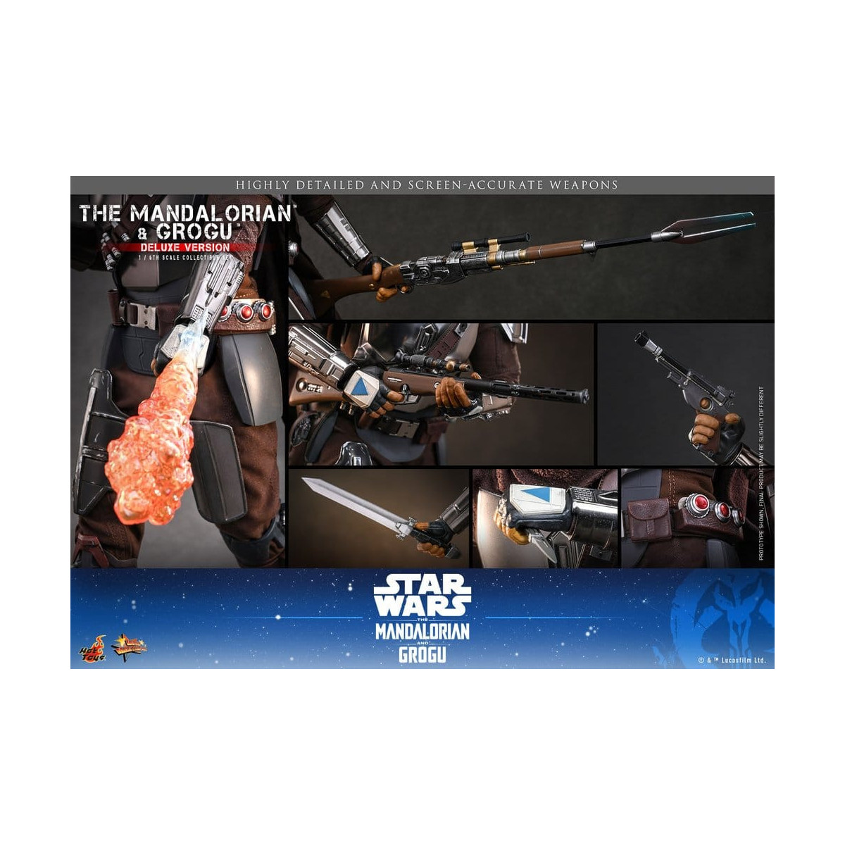 Hot Toys Star Wars - The Mandalorian and Grogu (Deluxe Version) MMS 1/6 - Star Wars: The Mandalorian & Grogu