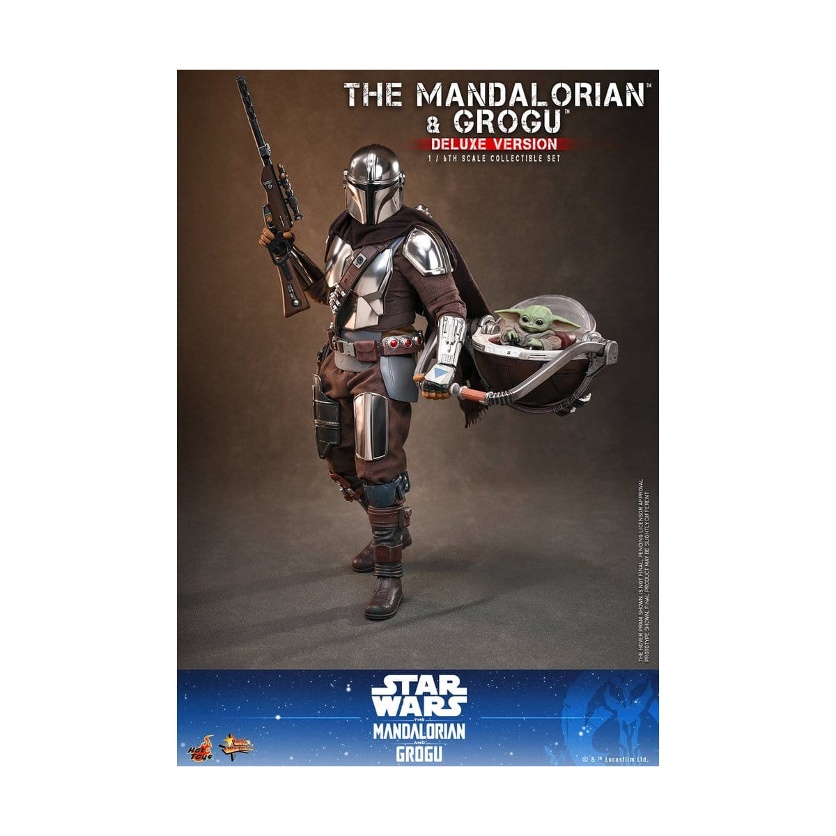Hot Toys Star Wars - The Mandalorian and Grogu (Deluxe Version) MMS 1/6 - Star Wars: The Mandalorian & Grogu