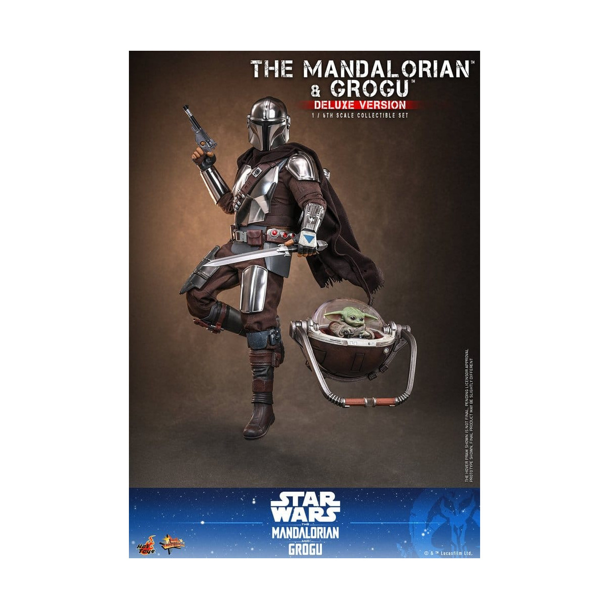 Hot Toys Star Wars - The Mandalorian and Grogu (Deluxe Version) MMS 1/6 - Star Wars: The Mandalorian & Grogu